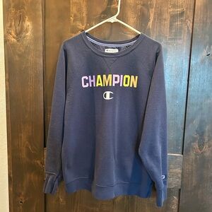 Champion Men's Navy Crewneck Sweater